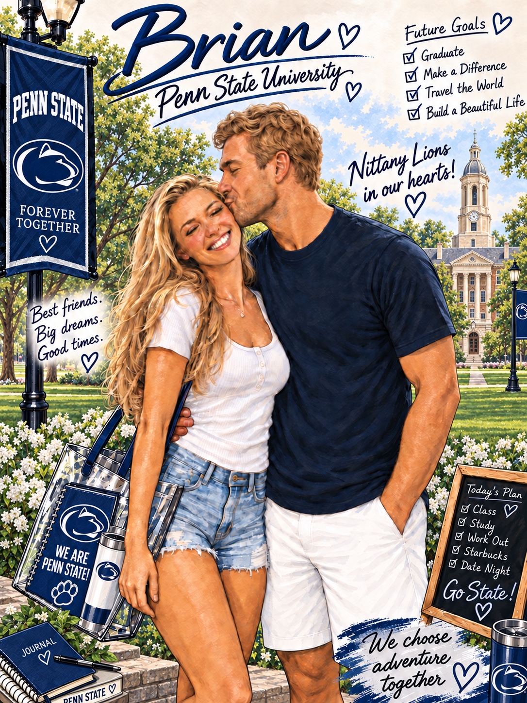 Personalized Penn State University poster for Brian